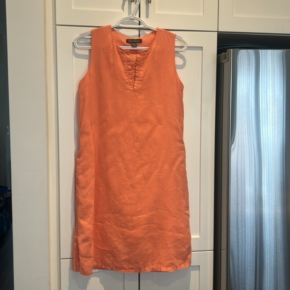 Tommy Bahama Coral Linen V-Neck Sleeveless SunDress Size XXS - Picture 12 of 13